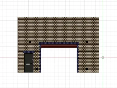 Model Railway Brick Arch Commercial Premises Add-on Component 3D print model