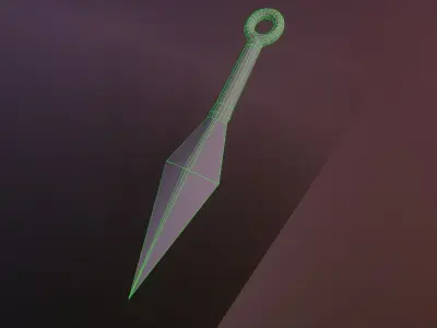 Weapons ninja kunai from anime Naruto and Boruto game ready Low-poly 3D model