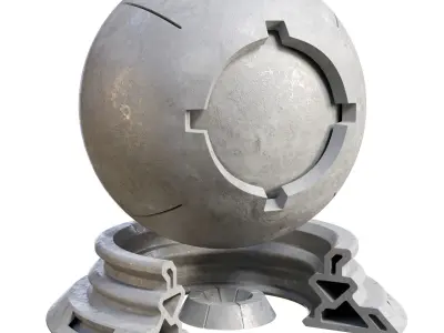 Patina Materials 11-12 - PBR - Seamless - 4k - SBSAR Low-poly 3D model