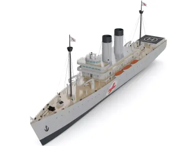 Hospital Ship 3D model from CGTrader