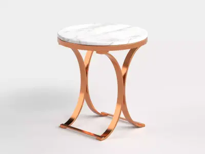 Table 4 Modern Marble Top Side Table Low-poly 3D model