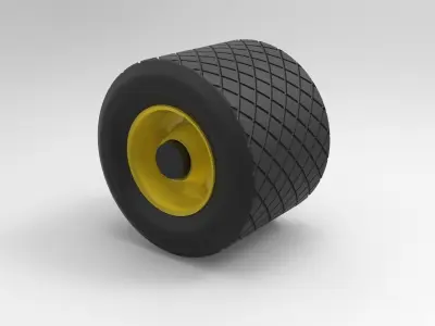 Wheel from cart 3D model
