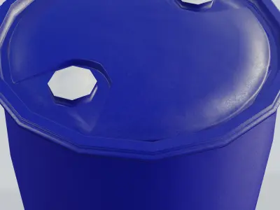 Plastic Tight Head Drum 30L Low-poly 3D model