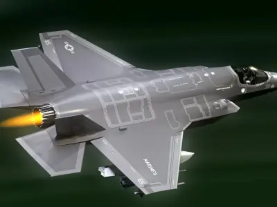 F-35B Lightning II- with high resolution cocpit 3D model
