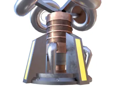  Tesla Coil 2 Low-poly 3D model