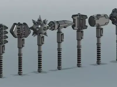 Blunt power weapons pack 1 3D print model