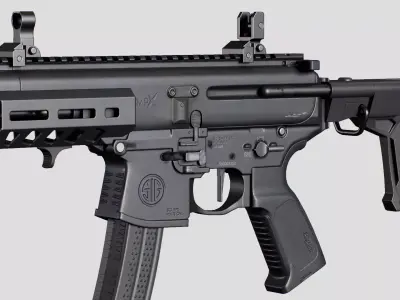Sig MPX Low-poly 3D model purchase