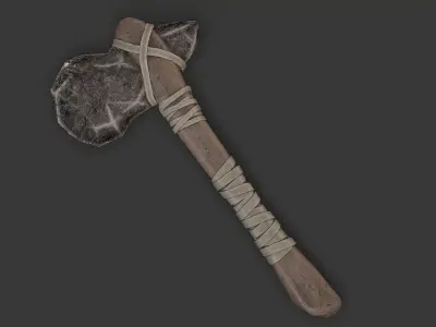 Stone Axe Low-poly 3D model