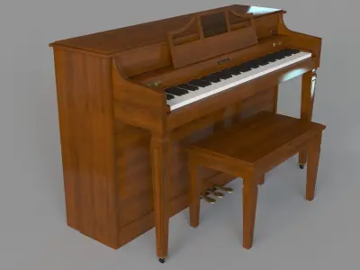 Baldwin Howard Spinet Piano 3D model