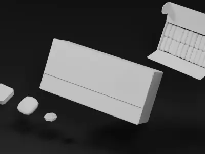 Low Poly Solid Fuel Tablets - Game Ready Survival Prop Pack Low-poly 3D model