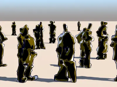 MUTANT CROWD - PACK 4 3D model
