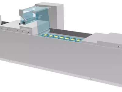 Thermoformer - Packaging machine Low-poly 3D model