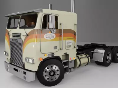 Freightliner FLT - FLA Cabover Semi Truck 3D model