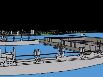 Port City Low Poly 3D model