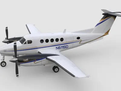 Beechcraft King Air 200 3D model