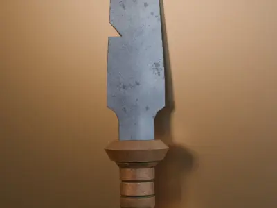 Medieval Knife Low-poly 3D model purchase