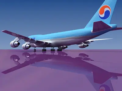 Korean Air Boeing 747 3D model