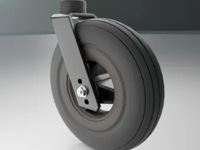 High-Poly Wheelchair with Parts and Procedural PBR Materials 3D Model Pack