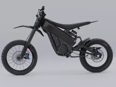 High Poly Electric Dirt Bike 3D Model Cinematic Realistic 3D model