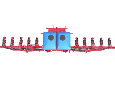 Trailed Seed Drill Low-poly 3D model