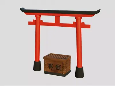 shrine gate 3D model