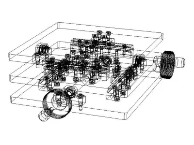 Custom Manual  XY Table 3D model