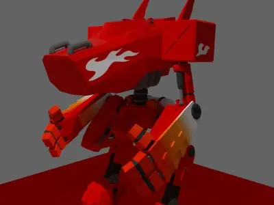 Mech-bot robot Free low-poly 3D model