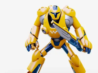 BATTLE DROID KORAH  RIGGED Free 3D model