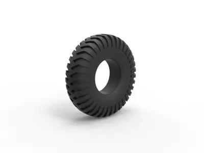 Military truck tire 12 Scale 1 to 25 3D print model