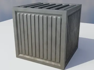 Steel box Free 3D model