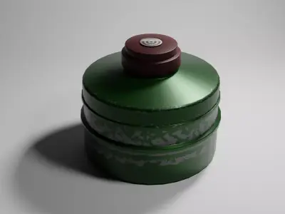 Face gas mask filter Low-poly 3D model