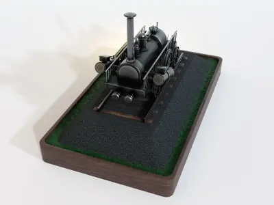 Locomotive Victoria Low-poly 3D model