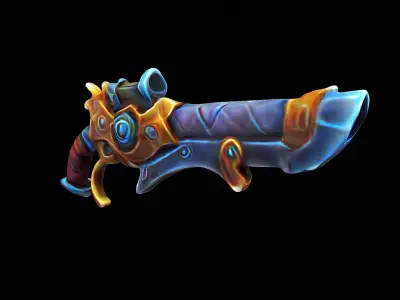 stylized gun 3D model