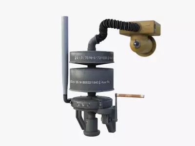 Bunker Air-Filter WWII Low-poly 3D model