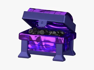 Treasure Chest 3D Illustration 3D model purchase
