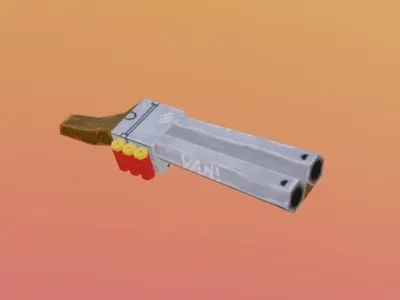 Weapon pack for mobile game Low-poly 3D model