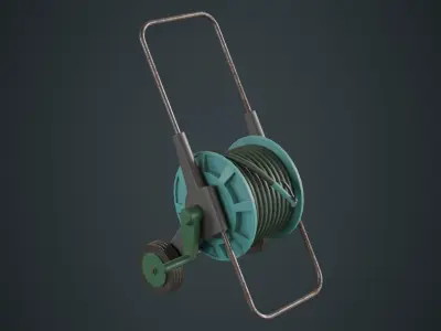 Hose Cart 1B Low-poly 3D model