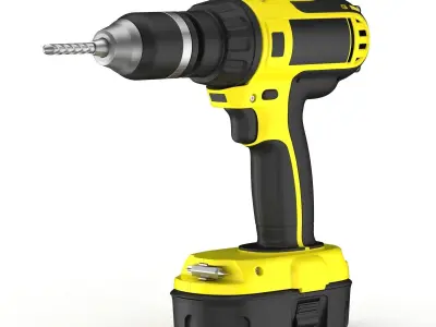 Cordless Drill 3D model 2