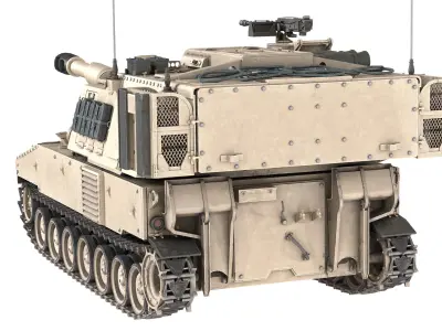 M109A6 Paladin Low-poly 3D model