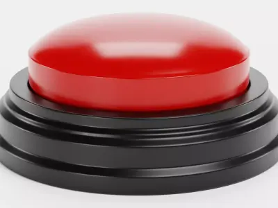 Emergency Button V2 - Red Push Switch Industrial Control 3D model