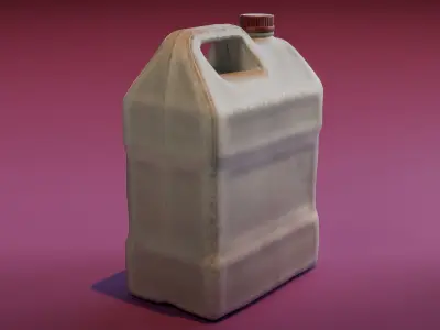 Plastic Jerrycans and Bottles Low-poly 3D model
