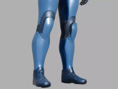 Blue Futuristic Sci Fi Armor 3D model