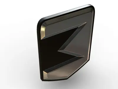 Zaz Logo 3D model by 3dlogoman