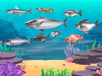 Fish Sea Collection 2 Low-poly 3D model