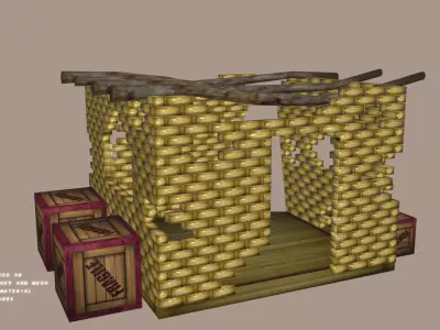 3DBlessed Ruined Gold Low-poly 3D model