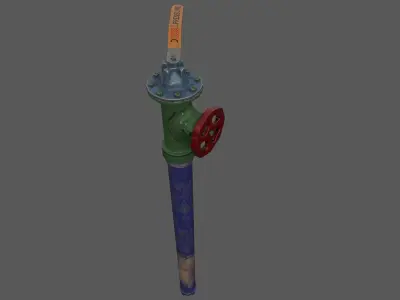 Hydraulic tube  Low-poly 3D model