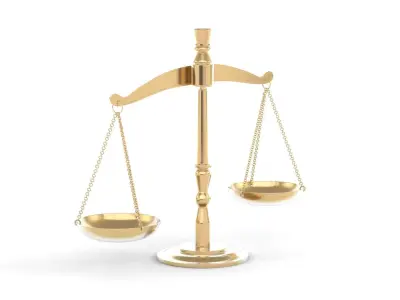 Weight Scale and Gavel 3D model