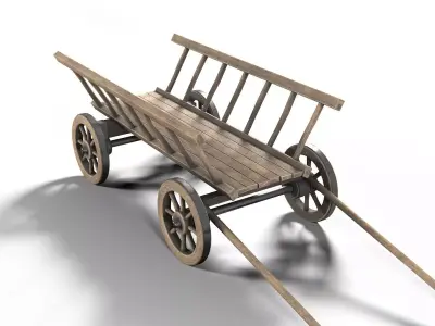 Dray 01 PBR Low-poly 3D model