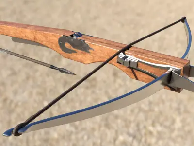 Crossbow Animated Low-poly 3D model