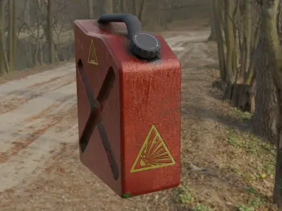 Fuel Container Low-poly 3D model